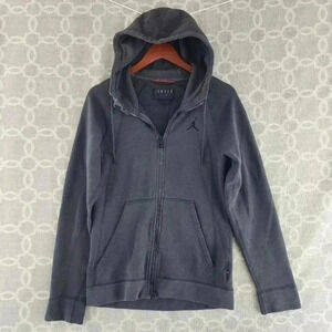 Jordan Gray Full Zip Hoodie Sweatshirt Men's S